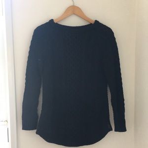 LL Bean W’s cable-knit boat-neck sweater